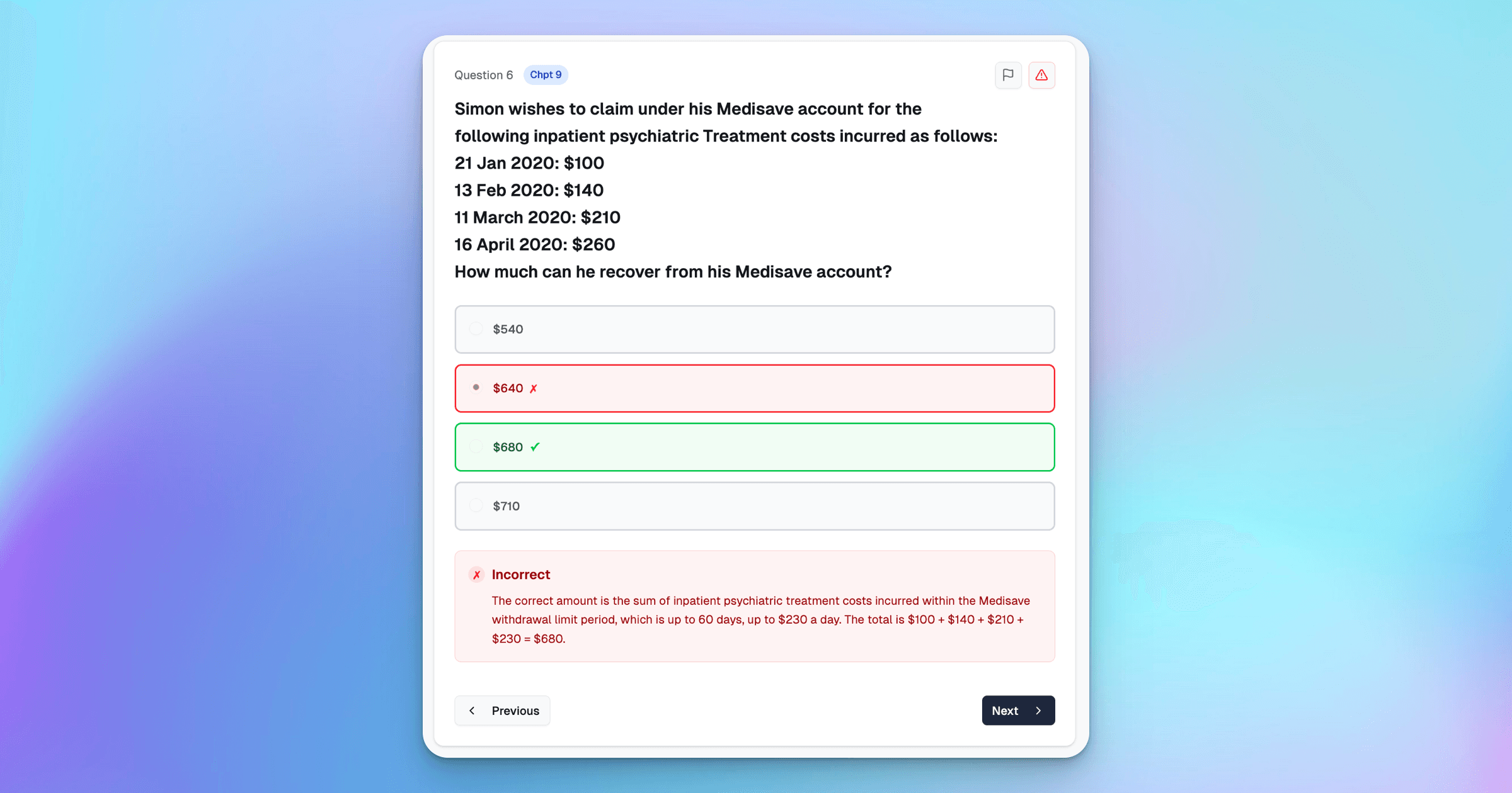 ExamPrep.sg HI Calculation Question