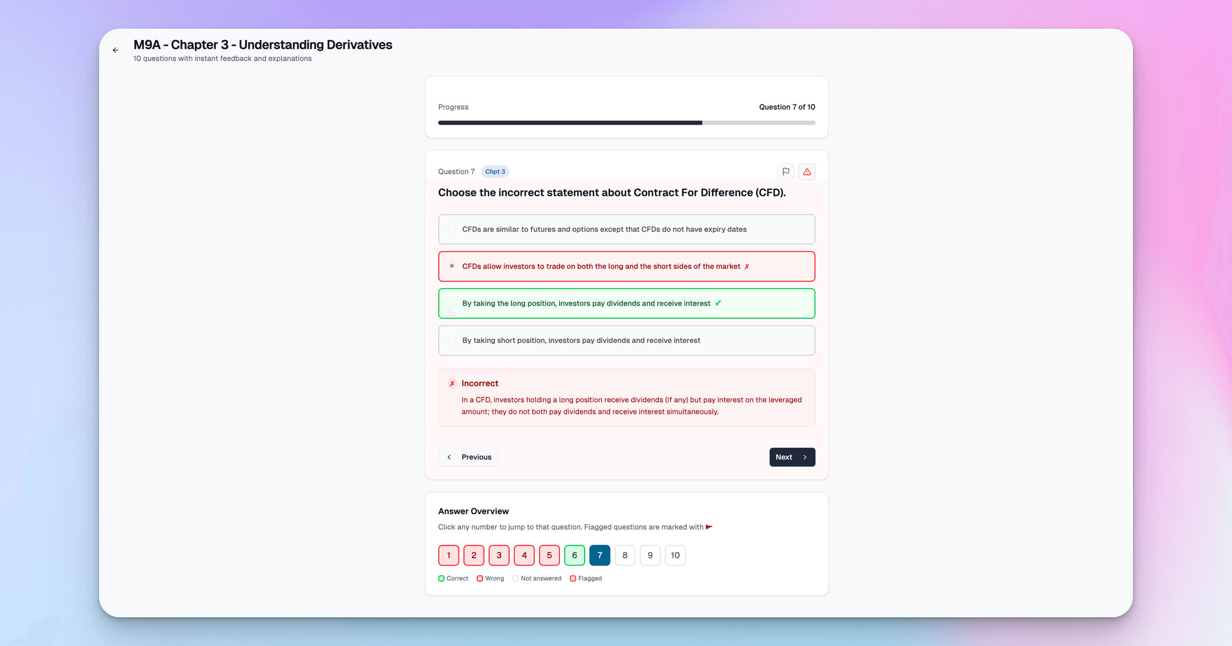 ExamPrep.sg M9A Derivative Practice Chapter Mode Example