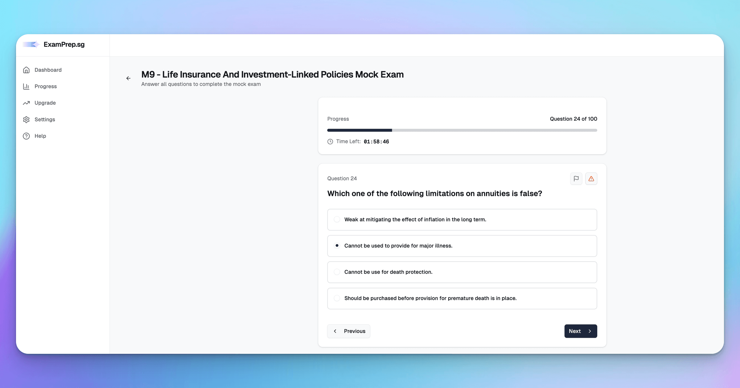 ExamPrep.sg M9 Exam Simulator with Timer